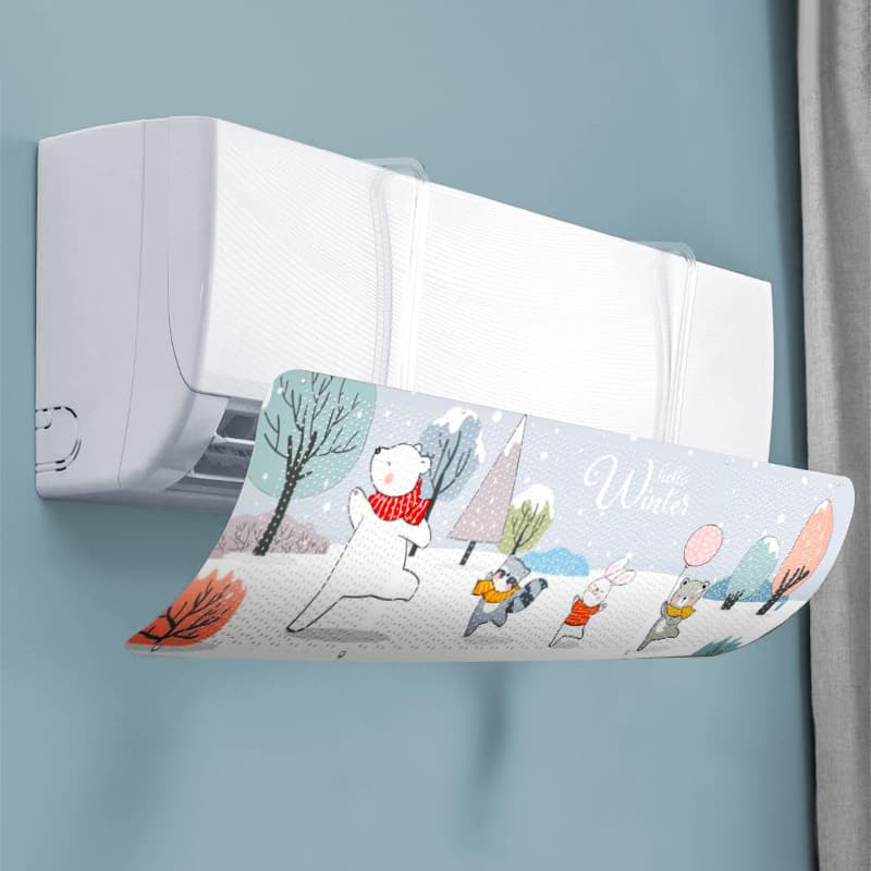 Air Conditioning Windshield, Anti-Direct Blowing Air-Conditioning Outlet Baffle, Confinement Shield, Wind Guide Hood, Wall-Mounted, Installation-Free, Universal