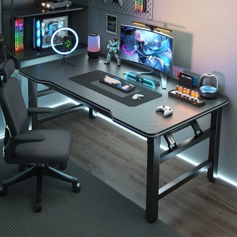 Computer Desk Desktop Double Desk For Home Bedroom Student Study Desk Office Desk Installation-Free Simple E-Sports Table