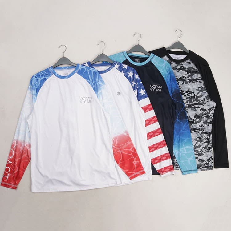 Only in Plus Size! Outdoor Sports Casual Sun Protection Summer and Autumn Quick-Drying Long-Sleeved T-Shirt for Fishing Men's Clothing