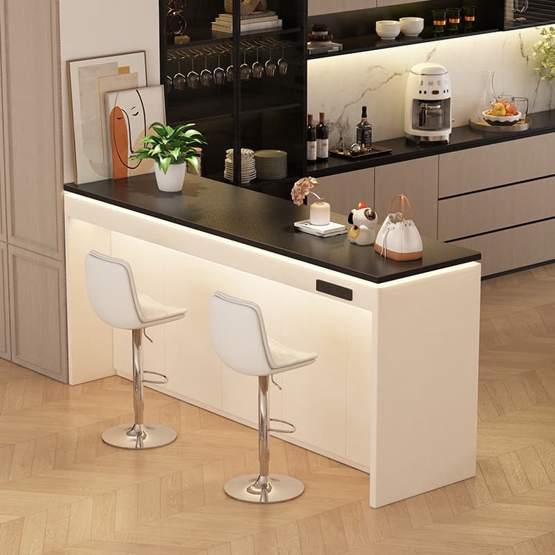 Light Luxury Slate Bar Long Table Home Dining Side Cabinet Solid Wood Living Room Balcony Wall Sofa Back Cabinet Partition Cabinet