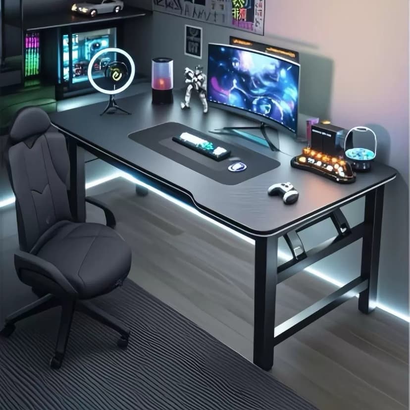 Computer Desk Desktop For Home Foldable E-sports Table and Chair Bedroom Simple Installation-Free Workbench Desk Writing Desk