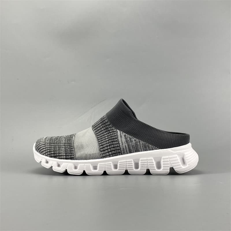 Foreign Trade Large Size Fly Knit Socks Half Slippers Men's Summer Breathable Lightweight Non-Slip Cushioning Casual Walking Mesh Shoes for Women