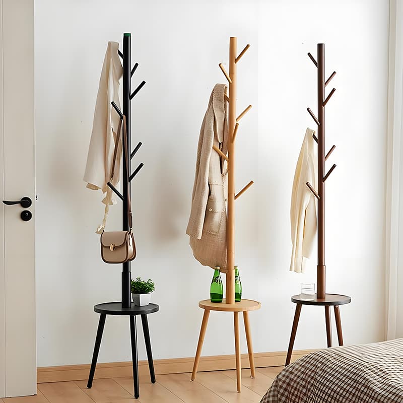 Clothes Rack Floor-Standing Bedroom Clothes Rack Home Bedside Clothes Rack Small Apartment Living Room Entry Vertical Coat Rack