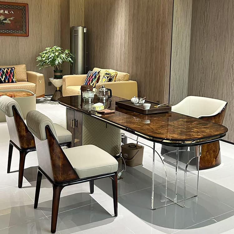 Bentley Italian Accessible Luxury Solid Wood Tea Table House Luxury Classy Designer Rectangular Tea Table Xiaohongshu