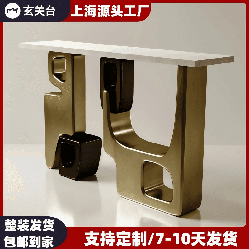 Italian-Style Light Luxury Lacquered Entryway Console Designer Foyer Display Table Modern Minimalist Hallway Sideboard Entryway Decorative Cabinet