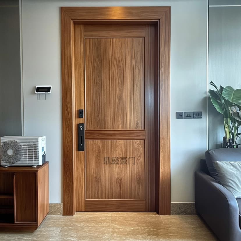 Wabi-Sabi Style Villa Entrance Door, Rural Self-Built House, Guesthouse, Solid Wood Single Door, Natural Wood Bedroom Door