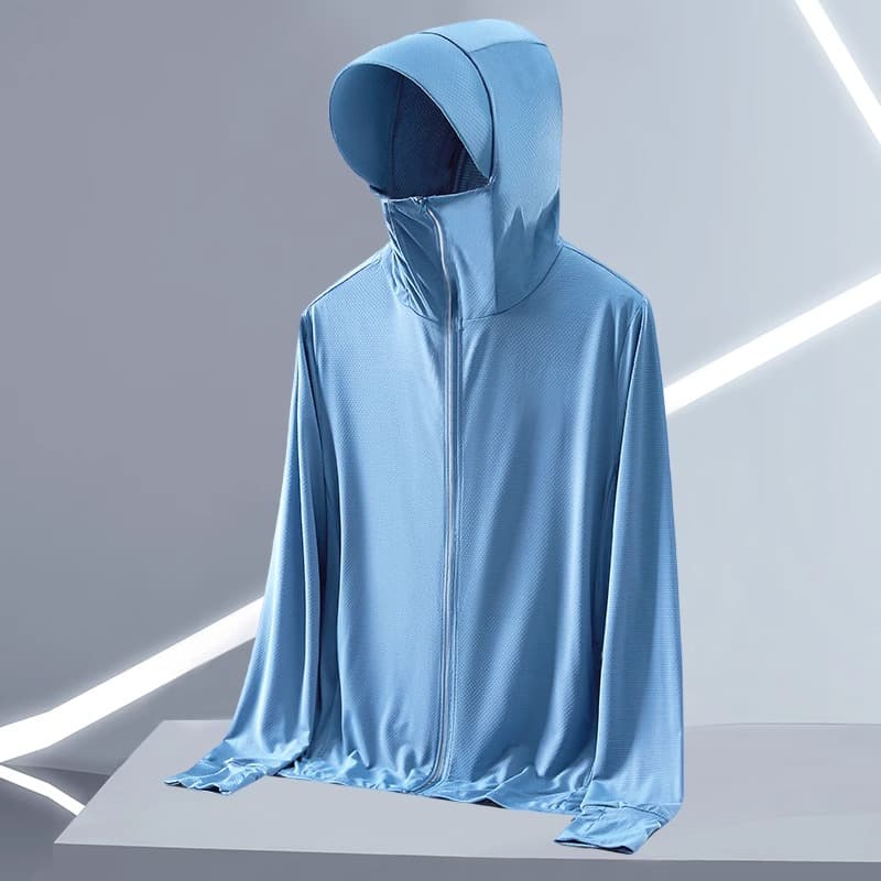 Outdoor Ice Silk Sun Protection Clothing for Men and Women in Summer, Uv Protection, Lightweight, Quick-Drying, Breathable, Large Size Fishing Sun Protection Clothing, Thin