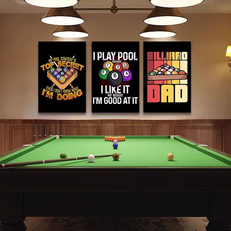 Billiards Hall Decorative Painting Snooker Club Popular Card Poster Bar Industrial Style Billiards Room Wall Painting