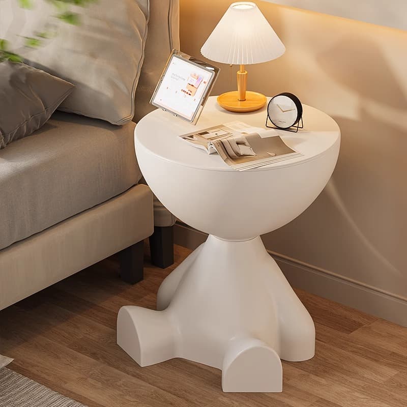 Cream-Style Small Coffee Table for Living Room, Home Use, Sofa Side Table, Bedroom Creative Bedside Table, Small Apartment Balcony Mini Table