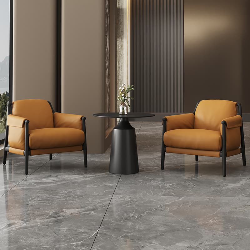 Italian-Style Single Leisure Chair Hotel Room Negotiation Sofa, One Table and Two Chairs, Modern 4S Showroom Reception Table and Chair Set