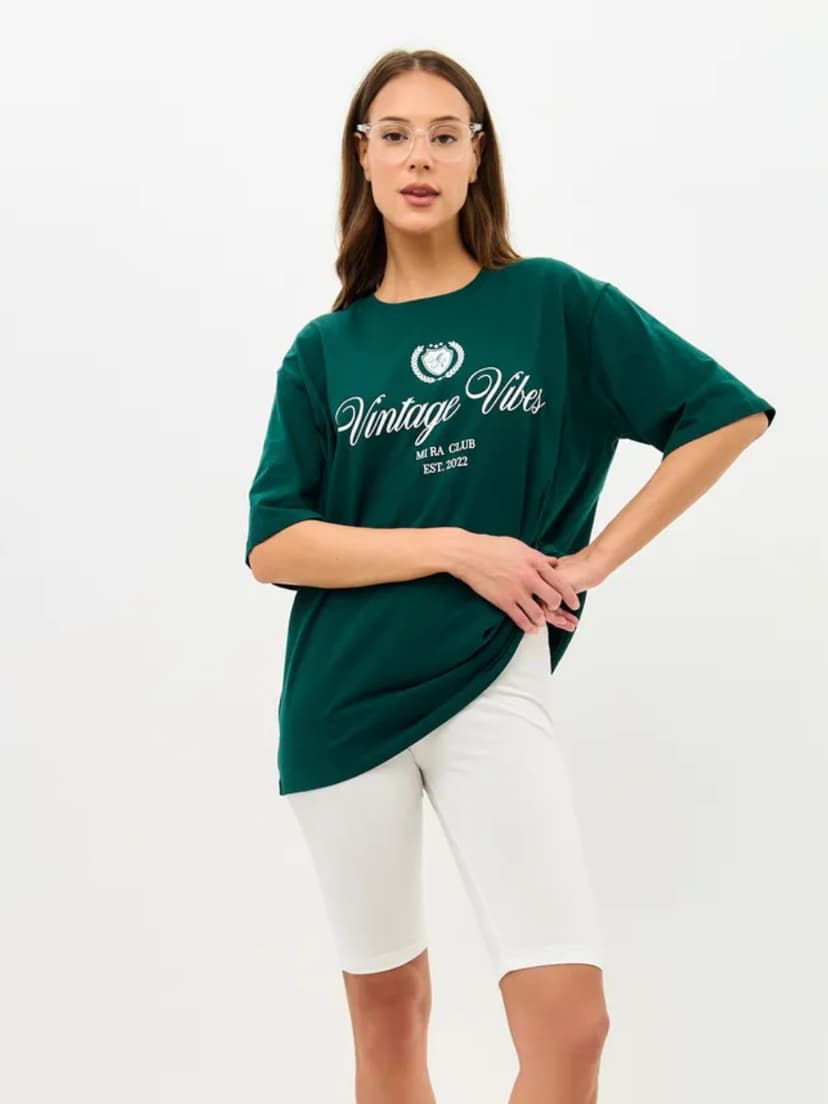 European and American Style Fashion Printed Cotton T-Shirt, Loose Casual Versatile Top Printed T-Shirt Top