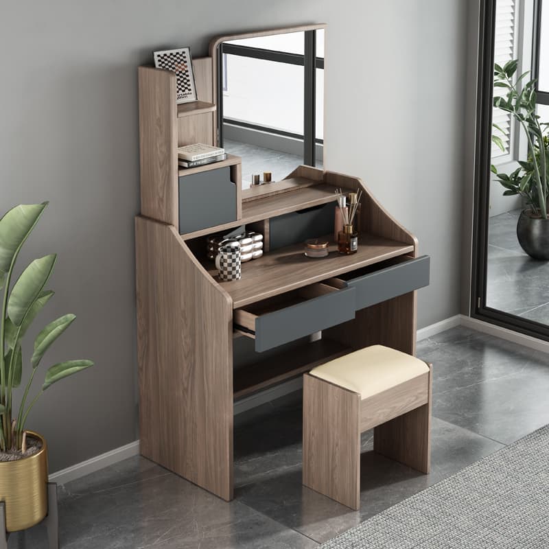 Rental Dressing Table Simple Modern Bedroom Economical Dressing Table with Stool Combination 0.8m Long Dressing Table