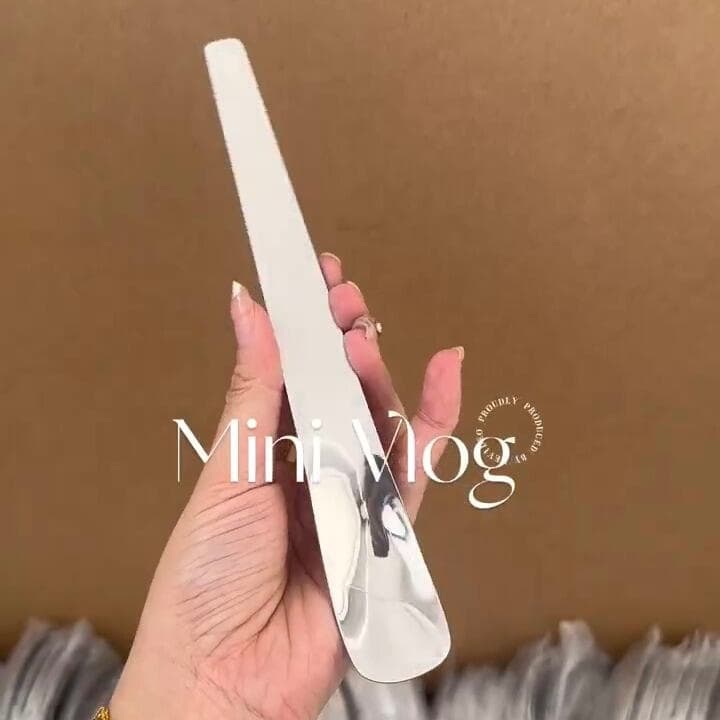 Simple and Exquisite Ice Cream Spoon, ins Style Stainless Steel Long-Handled Dessert Spoon, High-Value Watermelon Spoon, Flat-Head Spoon