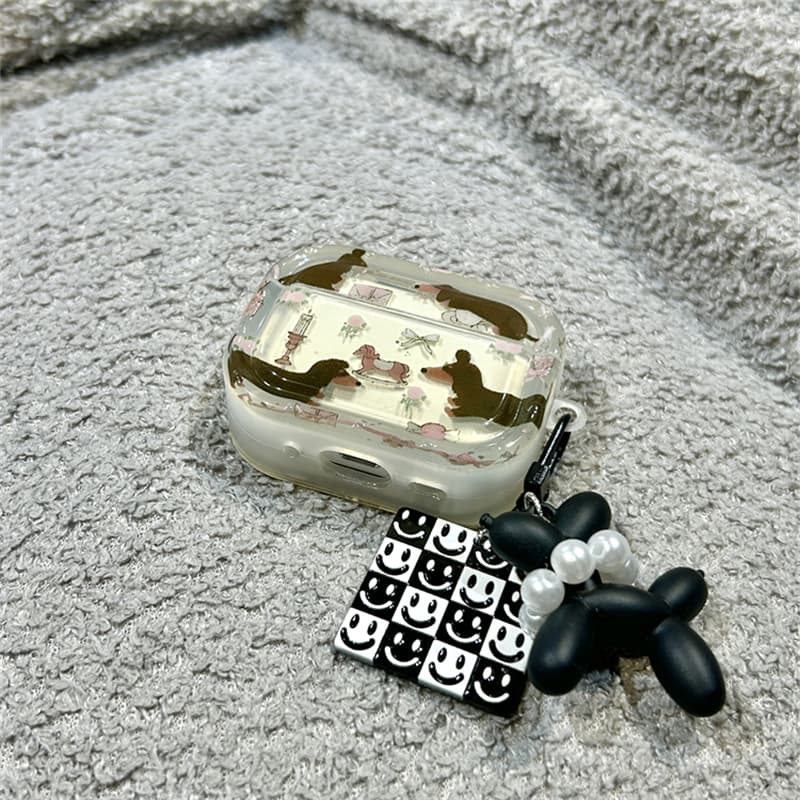 Wooden Horse Design Protective Case for AirPods Pro 3, AirPods 4, Apple Earphone Protective Case, AirPods Pro 2Nd Generation Earphone Case, 3Rd and 4Th Generation AirPods 3 Bluetooth Protective Earphone Case