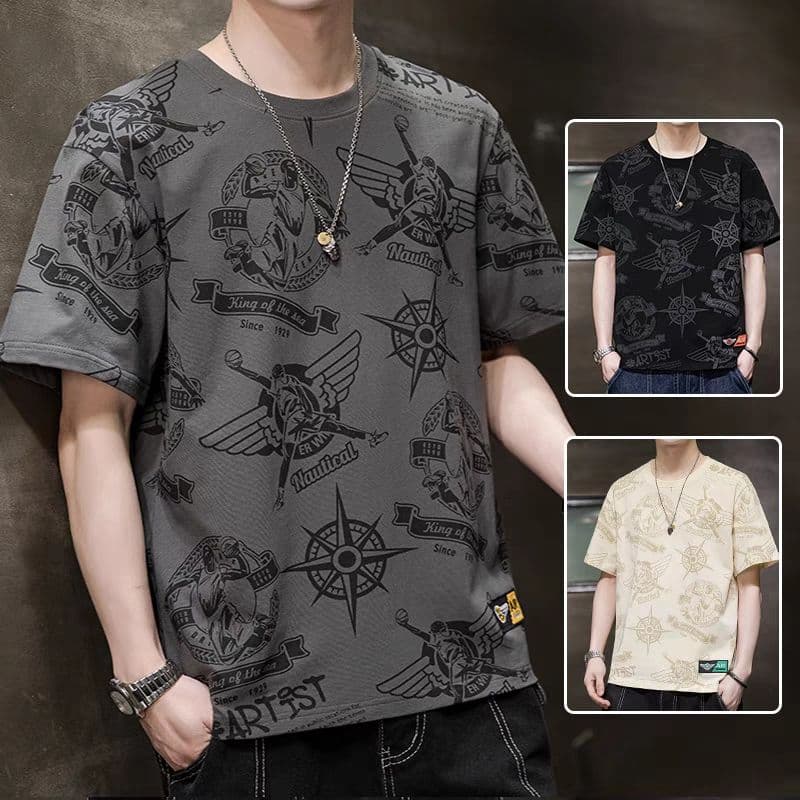 Guangzhou Thirteen Lines Counter Withdraws Short-Sleeved T-Shirt Men's Trendy Summer Thin Half-Sleeved Ice Silk Quick-Drying Top