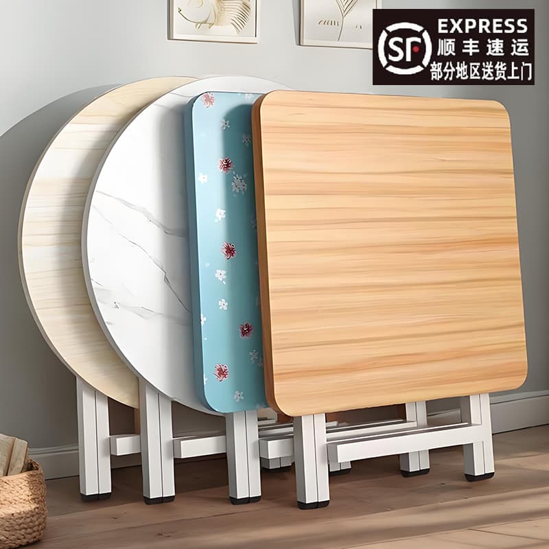 Folding Table for Home Use, Portable Dining Table, Camping Simple Mahjong Table, Outdoor Street Stall Square Small Table