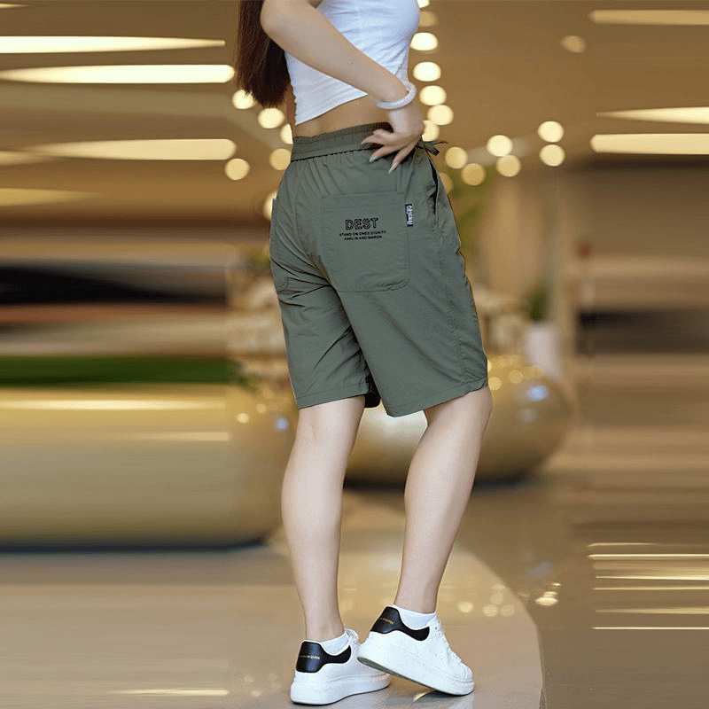 2025 Summer Thin Five-Point Casual Shorts Men's Ice Silk Quick-Drying Sports Large Pants Trendy Men's Pants Overalls