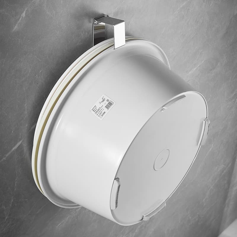 No-Drill Bathroom Washbasin Hook Storage Rack, High-End 304 Stainless Steel Washbasin Storage Shelf