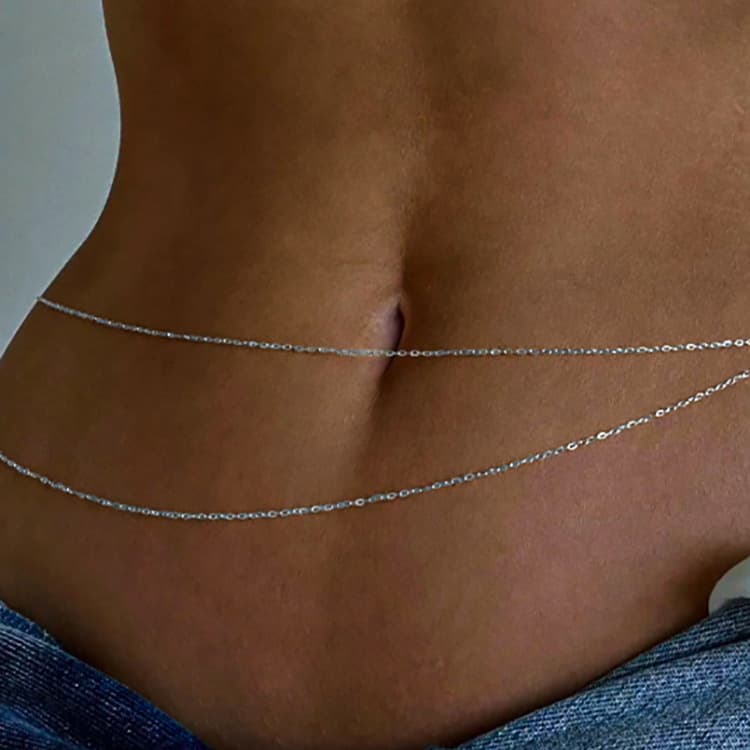 Sexy Body Chain Waist Chain for Women Cross-Border Jewelry Sexy Asymmetrical Waist Chain