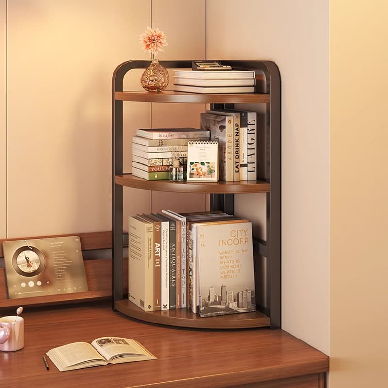 Desktop Bookshelf Storage Rack Simple Office Desk Corner Desk Corner Small Bookcase Triangle Organizer Rack