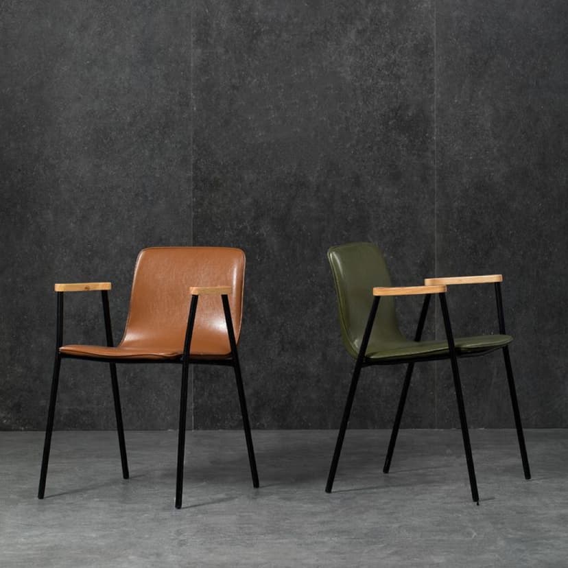 Minimalist Backrest Dining Chair Modern Designer Bar Plaid Office Stool Scandinavian Retro Industrial Style High-End Coffee Chair