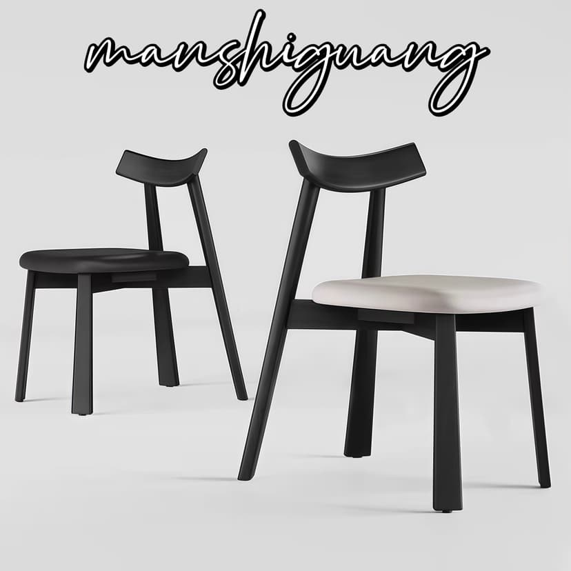 Solid Wood Dining Chair for Home Use, Modern Minimalist Nordic Italian Light Luxury Dining Room Chair with Backrest, Study Room, Hotel Dining Table Chair Stool