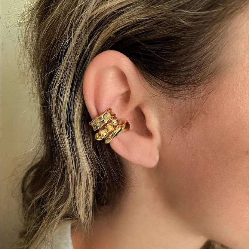 Ear Clip Without Ear Hole Cross-Border Jewelry ins Same Style Rhinestone C-Shaped Non-Pierced Ear Cuff