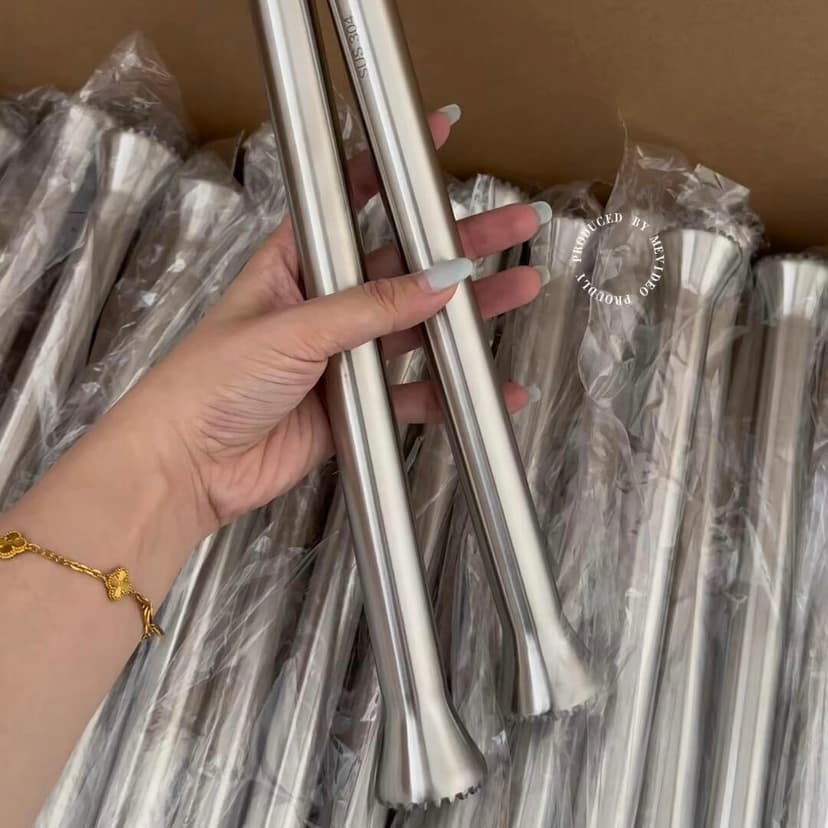 Stainless Steel Cold Drink Crushed Ice Hammer Fruit Drink Juice Stick Hand-Made Fruit Tea Artifact Lemon Mashing Stick
