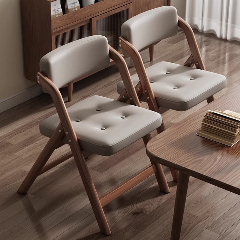 Dining Table and Chair 2025 New arrival For Home Dining Room Solid Wood Small Apartment Foldable Backrest Chair Antique Office Desk and Chair