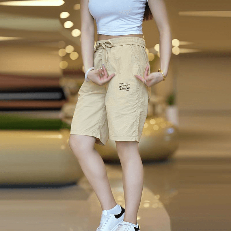 Summer Ice Silk Shorts Men's Thin Breathable Quick-Drying Workwear Sports Five-Point Pants Men's Korean Style Trendy Casual Pants