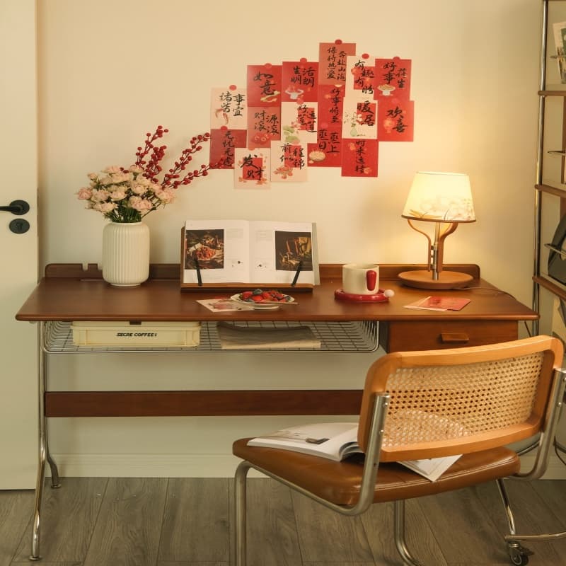 Living Room Long Desk Reading Study Table Study American Style Accessible Luxury Fancy Italian Normcore Stainless Steel Writing Table