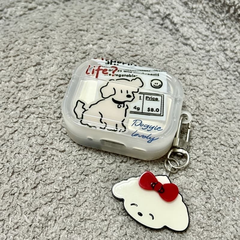 White Dog-Themed Protective Case for AirPods Pro 3, AirPods 4, Apple Earphone Protective Case, AirPods Pro 2Nd Generation Earphone Case, 3Rd and 4Th Generation AirPods 3 Bluetooth Earphone Case