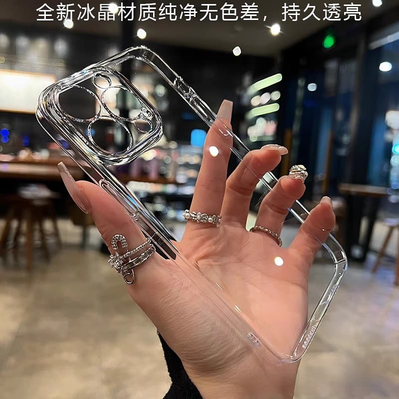 Hard Shell Transparent Glass Case Suitable for Samsung S23 Ultra Phone Case S22+ Full Coverage S21 Fe Premium Feel S20 Ultra-Thin S10E Bare Phone Note20 Simple A54 Shockproof A53 Men's S24+