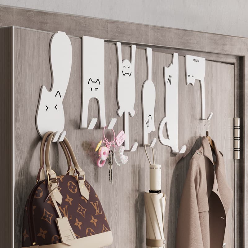 Over-The-Door Hook Clothes Rack Bedroom Wall-Mounted Hanger No-Drill Strong Bathroom Storage Organizer