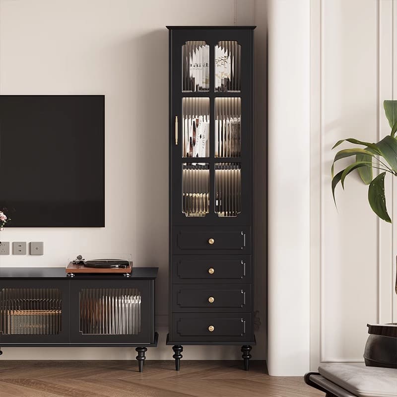 American retro Bathroom Cabinet Side Cabinet Living Room Small Cabinet Storage Cabinet Solid Wood Storage Bookcase TV Cabinet Sofa Side Cabinet