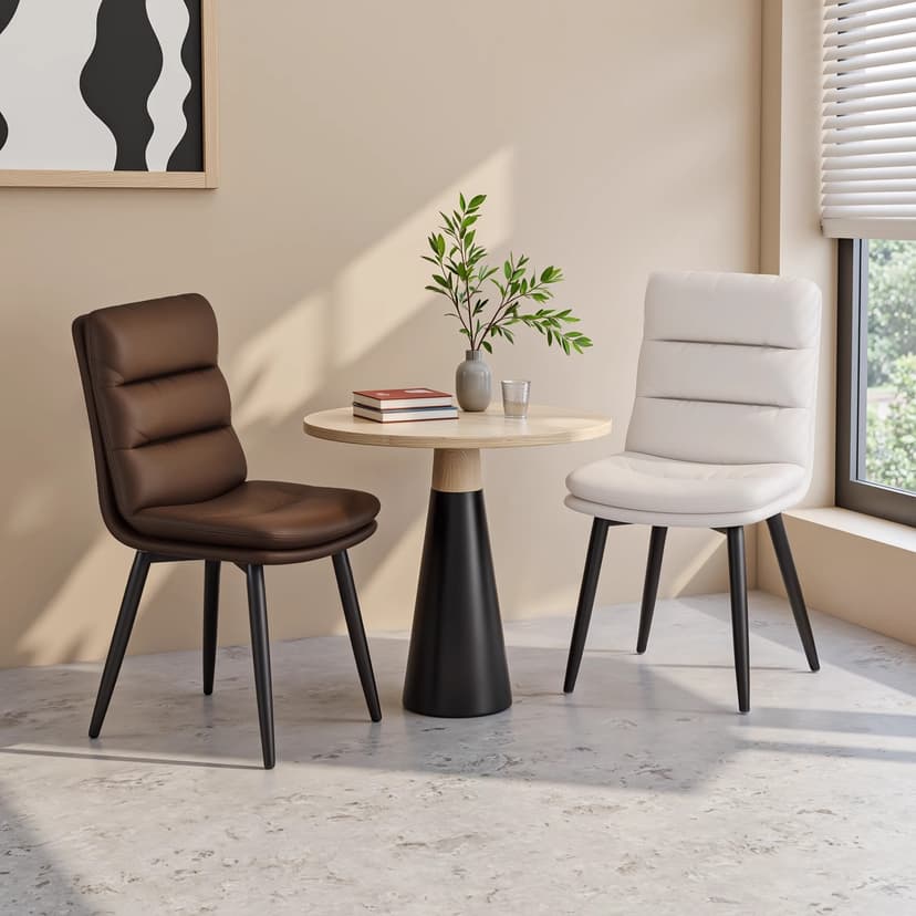 Dining table and chair 2025 New arrival Accessible Luxury Fancy small apartment modern non-space backrest chair small Popular