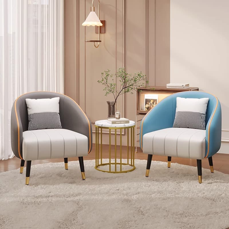 Single Sofa Chair Living Room Accessible Luxury Classy For Home Balcony Leisure Chair Small Apartment Small Size Small Plaid Single Chair