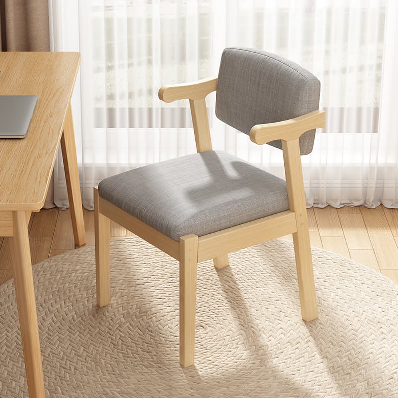 Solid Wood Chair, Comfortable Sedentary Computer Chair, Home Office Seat, Study Desk, Stool, Backrest, Leisure Dining Chair