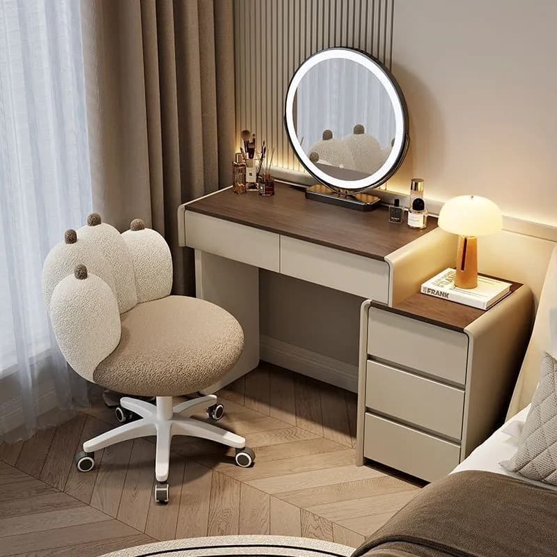 All Solid Wood Dressing Table Small Drawer Cabinet Dressing Table Storage Cabinet Integrated Modern Bedroom Simple 2025 New Model Mini
