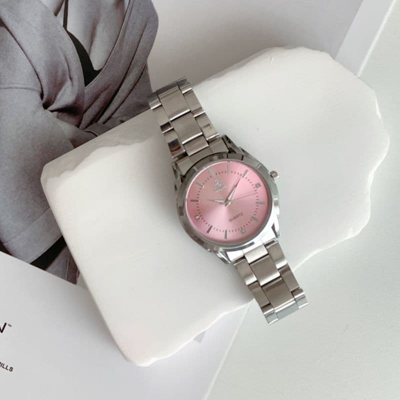 New ins Business Student Style Luminous Pointer Trendy Fashion Versatile Women's Quartz Watch with Steel Band, Non-Mechanical Watch