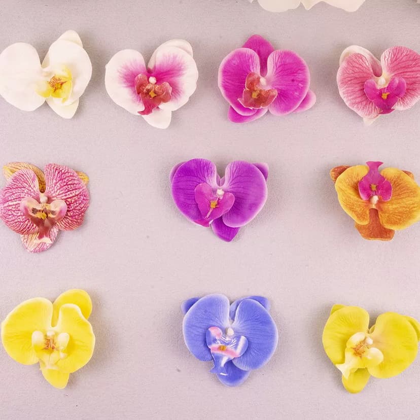 Simulated Butterfly Orchid Head 3D Printed Film Butterfly Orchid Head Single Fake Flower Handmade DIY Decorative Flower