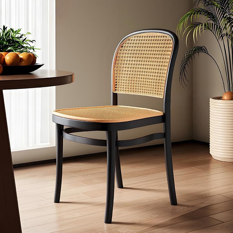 Rattan Chair, Home Restaurant Dining Table and Chairs, Hotel Commercial Negotiation Backrest Chair, Stackable Dining Chair, Spare Stool
