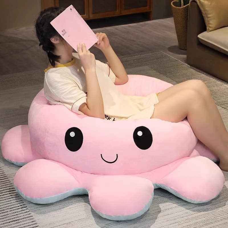 Lazy Sofa That Can Recline and Sleep, Suitable for Home Use in the Living Room, Extremely Comfortable, Can Be Transformed into a Small Octopus Plush Toy for the Bedroom, Double-Sided and Extra Large