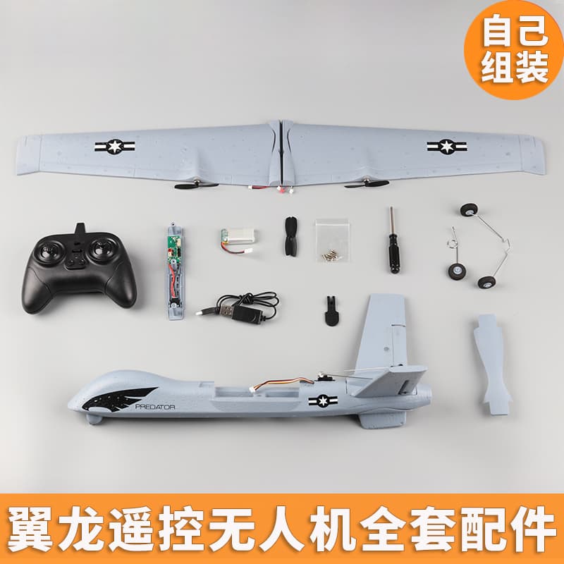 Pterosaur Self-Assembled Remote Control Airplane Accessories DIY Complete Set of Model Aircraft Competition Fixed-Wing Glider Children's Toys