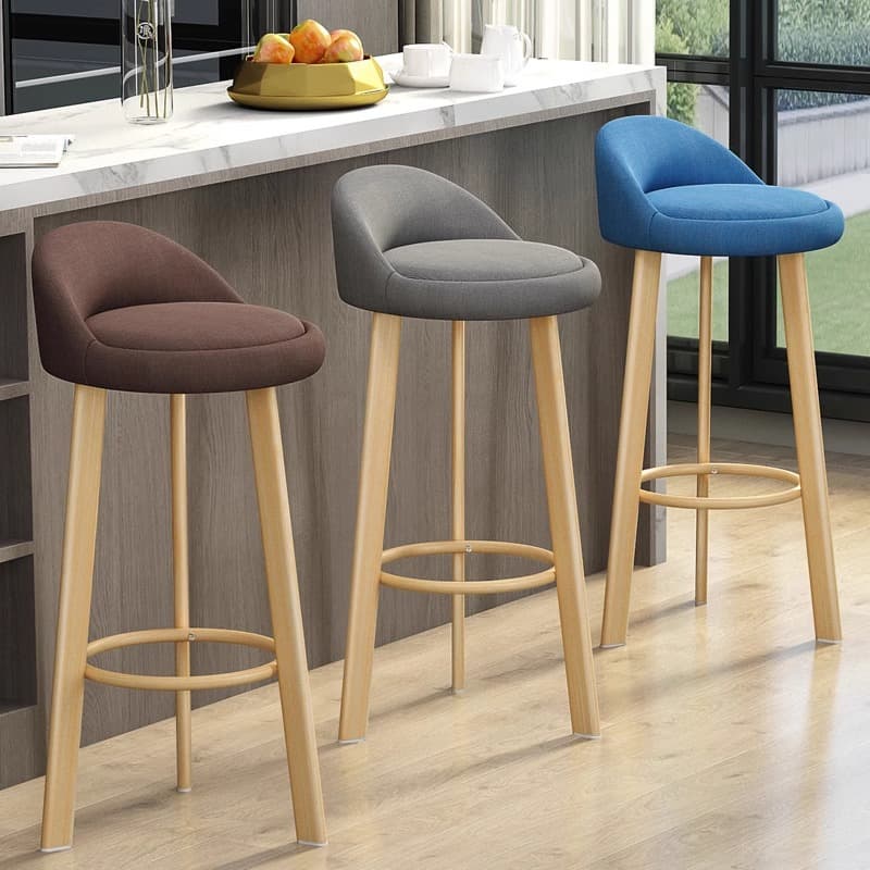 Original Bar Stool for Home Use, Designer Cafe Style, Black, Simple, Light Luxury, High-End Feel, Iron Art, Commercial Style, Mid-Century Style