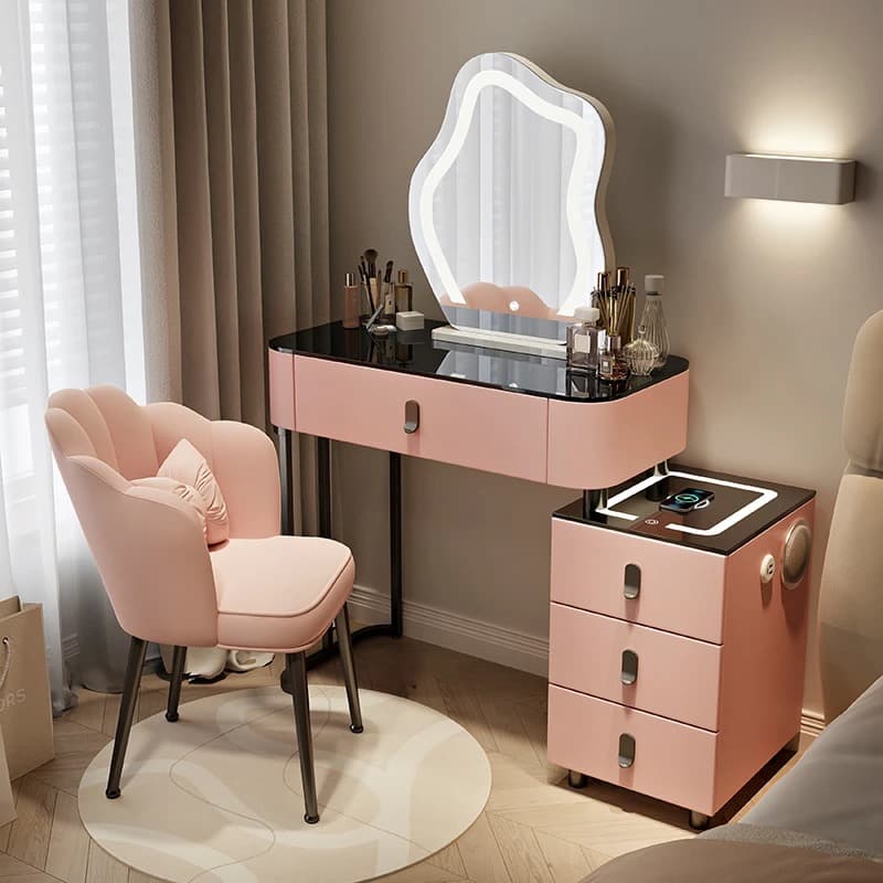 Dresser with Integrated Drawers, Small Bedroom, Modern Minimalist Solid Wood, 2025 New Model, Master Bedroom, Small Apartment, Makeup Table