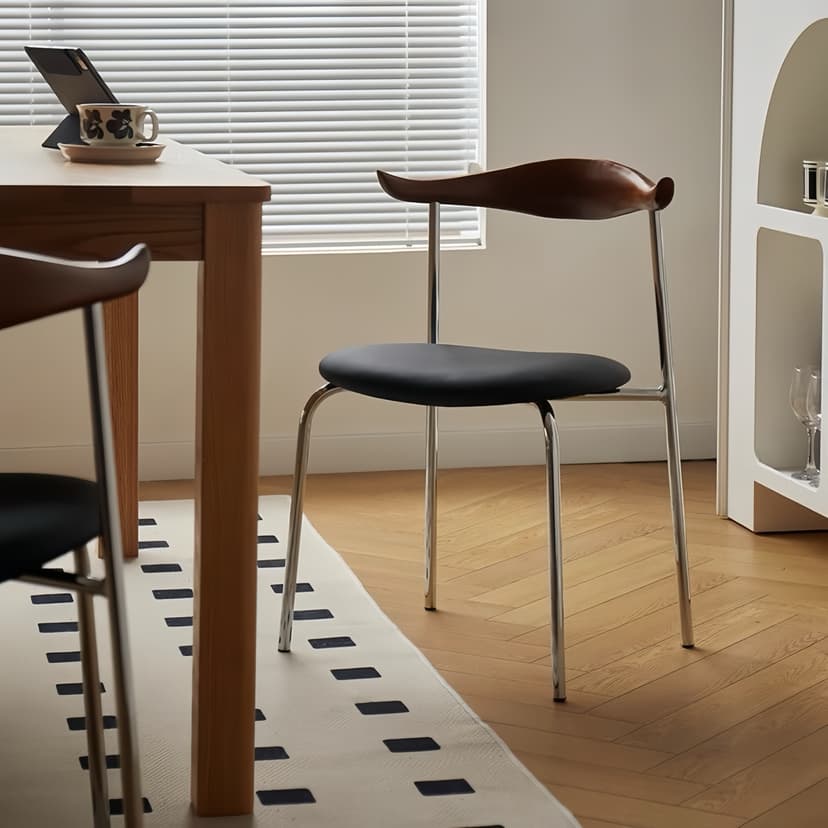 Nordic Home Dining Chair, Stackable Solid Wood Backrest Chair, Designer Retro Claw Chair, Leisure Makeup Chair, Coffee Shop