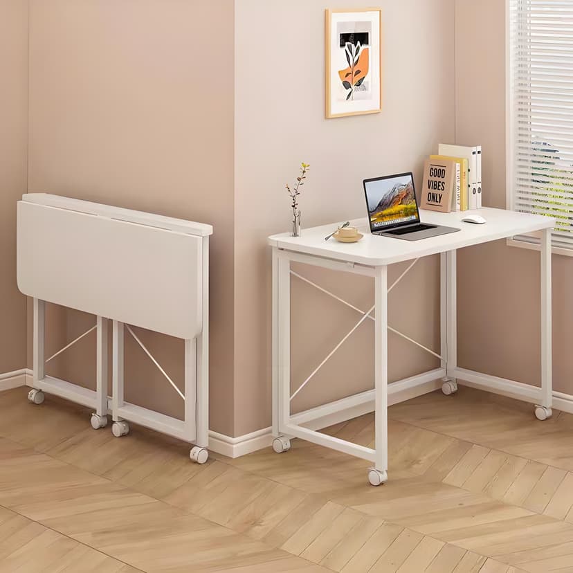 Computer Desk Desktop Home Foldable Writing Desk Bedroom Bedside Table Office Workbench Mobile Study Table