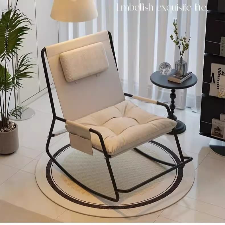 Rocking Chair 2025 New arrival Sitting and Sleeping Dual-purpose Recliner Adult Sleep Balcony Internet-famous Lazy Chair For Home Lunch Chair