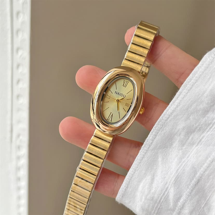 Mini Bathtub Women's Watch, Antique Style, Fashionable, Exquisite, High-End, Light Luxury, Retro Gold Chain Watch